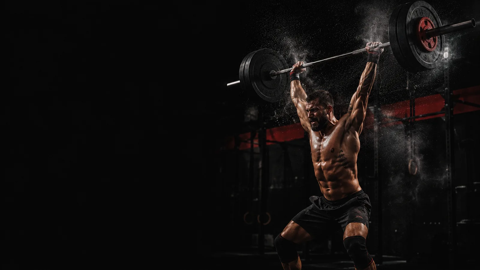 Atleta ejecutando thrusters durante el WOD Fran