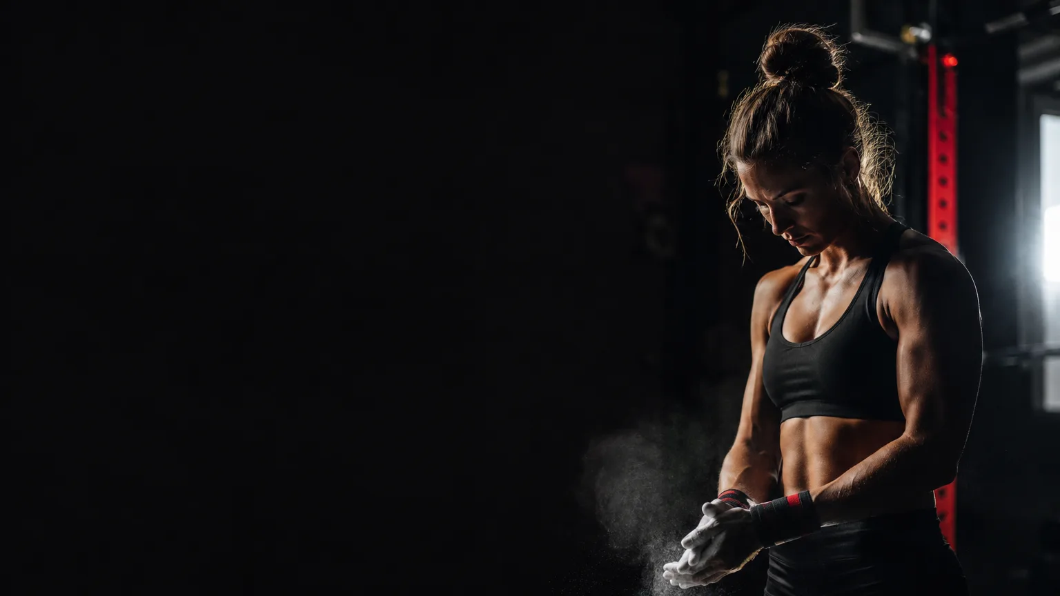 Atleta de CrossFit preparándose para el Open
